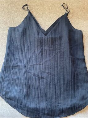 Express Black Pleated V-Neck Cami